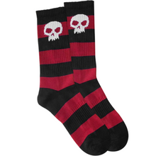  Single Skull Stripe Zero Socks Red/Black