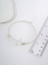 Solid Hammered Cross Bangle Cuff Bracelet: WORN GOLD