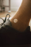 Globe Socks Brown/White