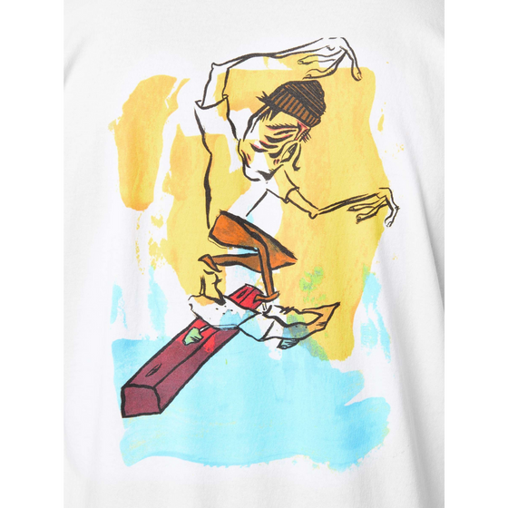 Red Curb Slappy Trucks S/S Tee White
