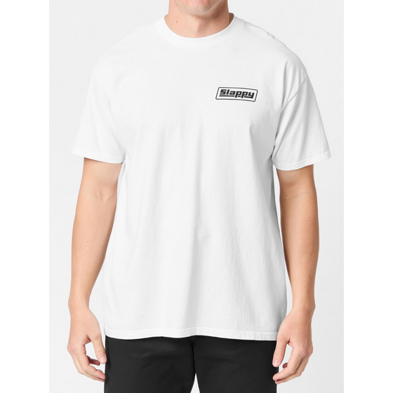 Red Curb Slappy Trucks S/S Tee White