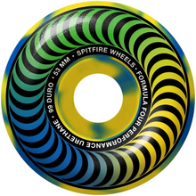  F4 Multi Swirl Classic 53mm 99D Spitfire Wheels Blue/Yellow