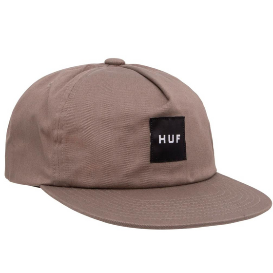 HUF Box Unstructured Snapback Hat Brown