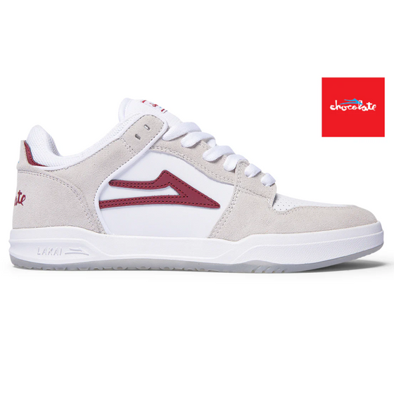 Telford Low White/Red Suede Chocolate X Lakai Footwear