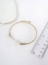 Solid Hammered Cross Bangle Cuff Bracelet: WORN SILVER