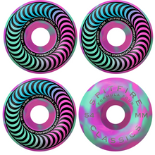  F4 Classic Neon Pink/Teal Swirl 54mm 99D Spitfire Wheels