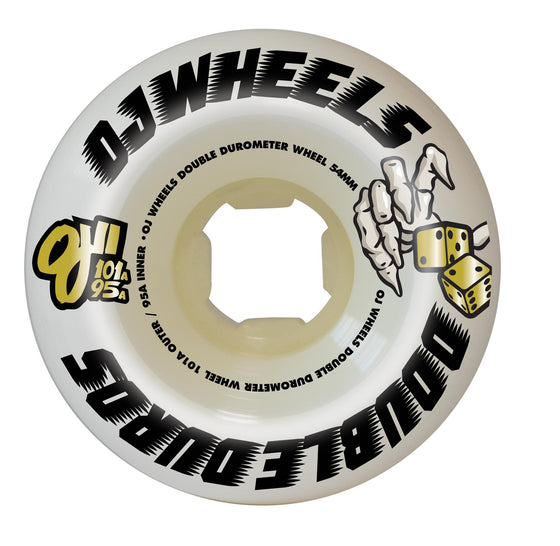 Team Double Duro Mini Combo 54mm 101a/95a OJ Wheels White