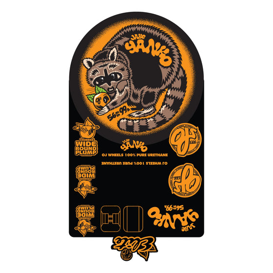 Jake Yanko Night Panda Elite Chubbies 56mm 99A OJ Wheels White