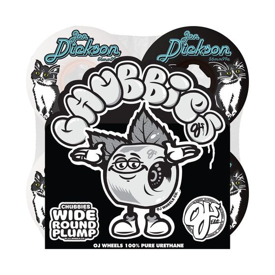 Jon Dickson Cat Chubbies 56mm 99A OJ Wheels White/Black