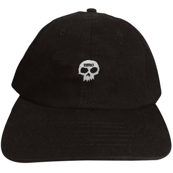 Single Skull Zero Dad Hat Black