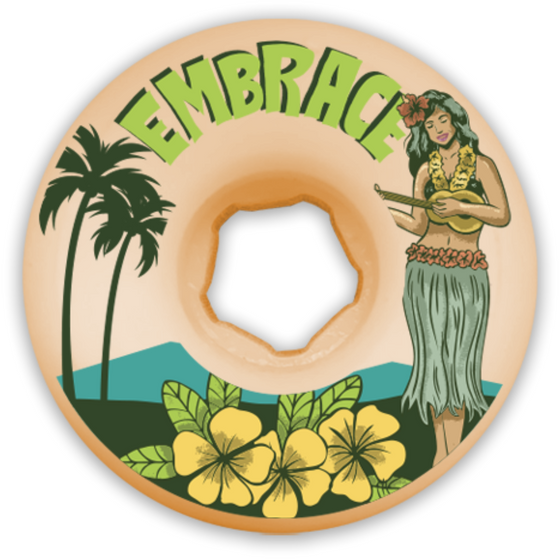 Aloha Embrace Wheels 54mm 102A Orange Swirl