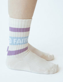  Logo Cream Socks: Small