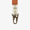 Palm Tree Keychain Clip: Green/White