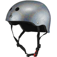  Silver Glitter Certified Sweatsaver Triple 8 Helmet