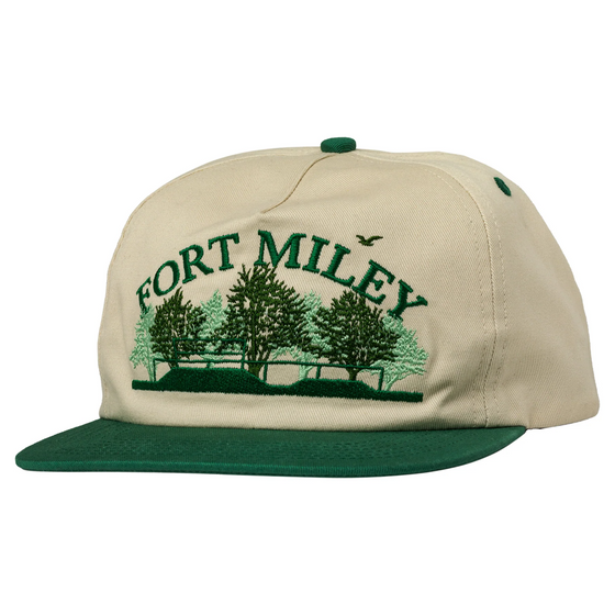 Fort Miley Real Snapback Hat Off White/Green