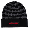 Wired Flame Dot Santa Cruz Long Shoreman Beanie Black