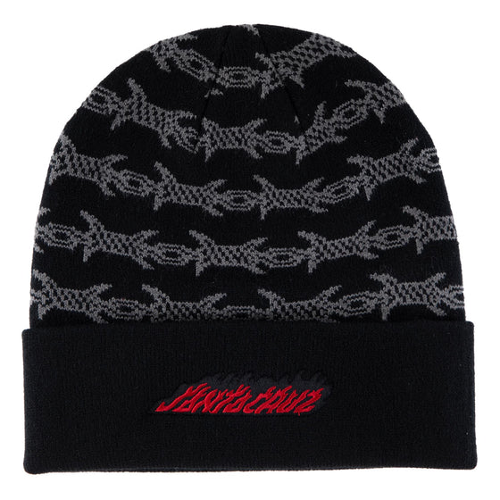 Wired Flame Dot Santa Cruz Long Shoreman Beanie Black