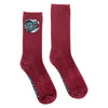 Wave Dot Santa Cruz Crew Socks Burgundy/Grey/Teal