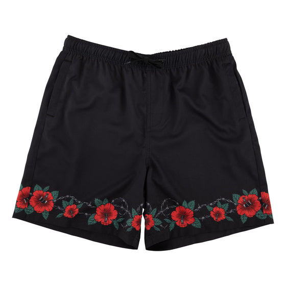 Screaming Cabana Pull On Santa Cruz Boardshort Bottom Black
