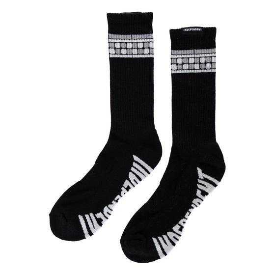 Tile Span Independent Mens Crew Socks Black