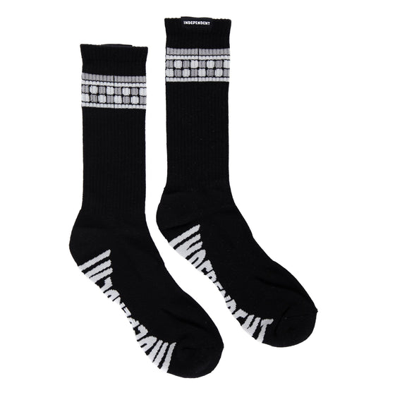 Tile Span Independent Mens Crew Socks Black
