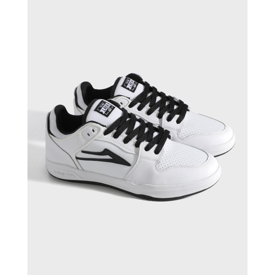 Telford Low White/Black Leather Lakai Footwear