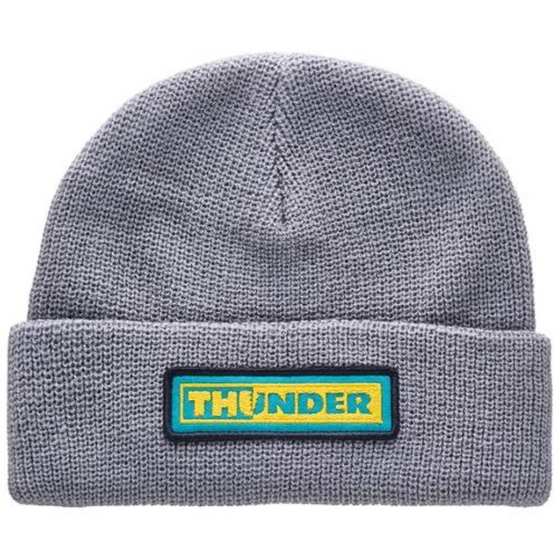 Bolts Patch Thunder Beanie Grey