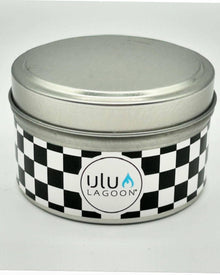  6 oz Black and White Checker Travel Tin