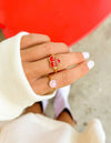 Enamel God is Love Ring: 8