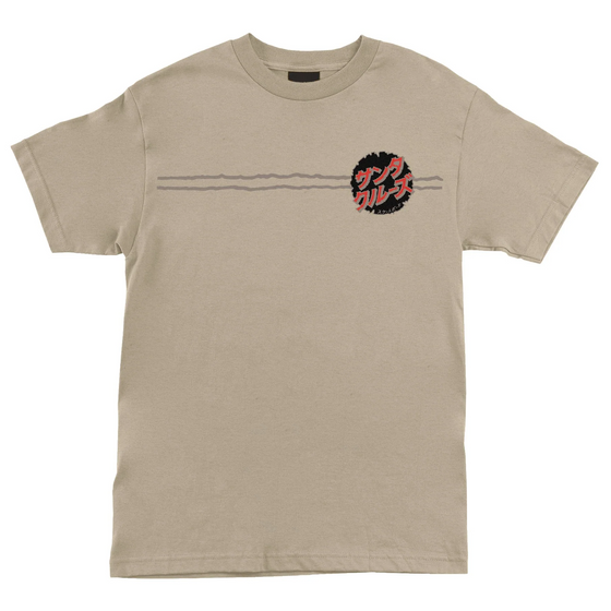 Godzilla Destroyer Stripes Santa Cruz S/S Heavyweight Shirt Sand