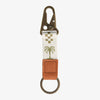 Palm Tree Keychain Clip: Green/White