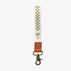 Palm Tree Wrist Lanyard: Green/White