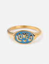 Loved Oval Signet Ring: 5