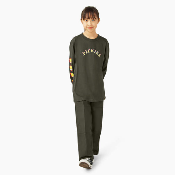 Dickies X Spitfire Kids’ Olive Long Sleeve T-Shirt