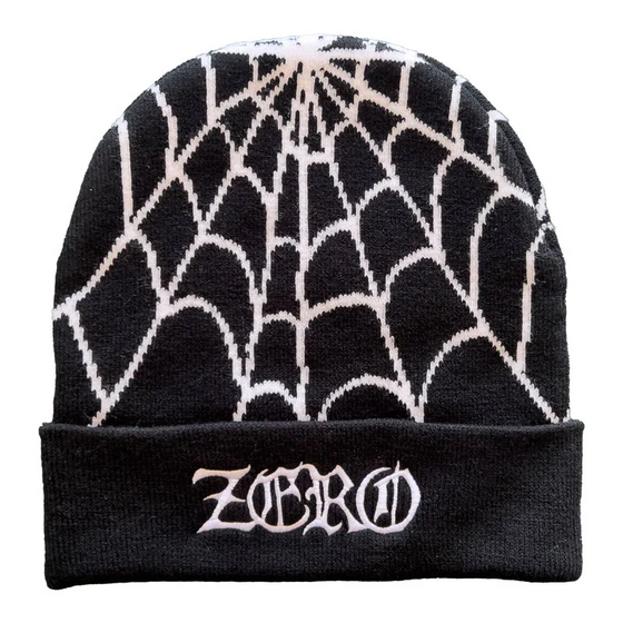 Wasteland Spider Web Tight Knit Zero Beanie Black