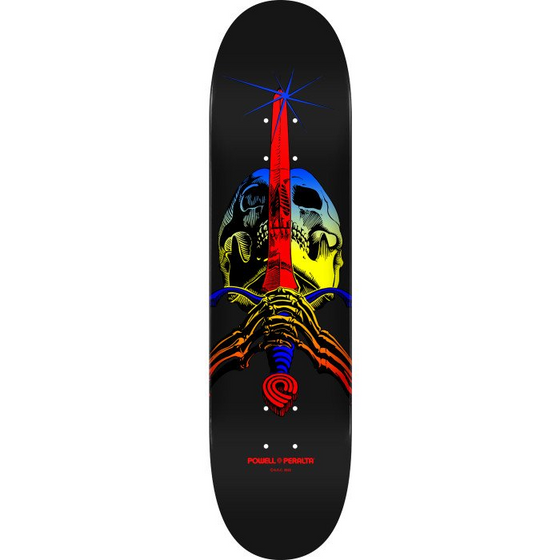 Skull & Sword Yellow Fade Powell Peralta Deck 9.0