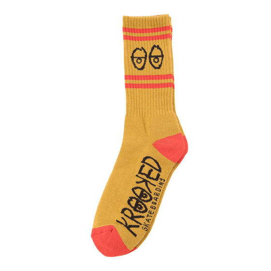 Eyes Krooked Socks Gold/Red/Black