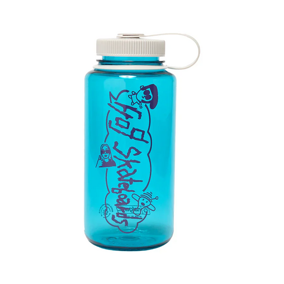 Nalgene Water Bottle Frog Skateboards Blue