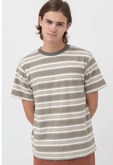  Vintage Stripe Ss Shirt - Olive