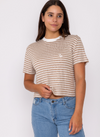 Penny Stripe Relaxed Crop Tee