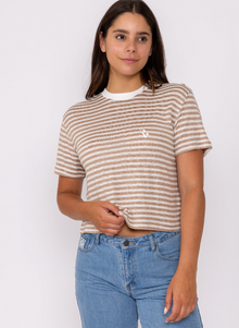  Penny Stripe Relaxed Crop Tee
