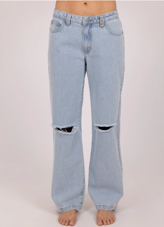 Kacie Low Rise Ripped Denim Jean
