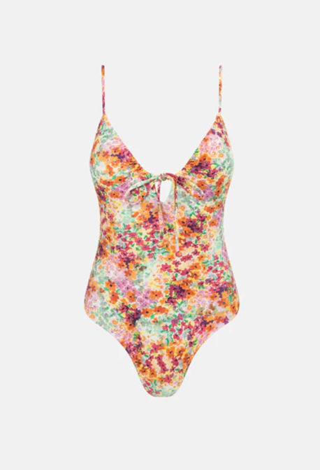 Sierra Floral Tie Front One Piece