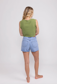 Malta High Rise Denim Short  - Blue Lagoon