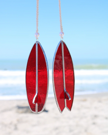  Cherry Red Stained Glass Surfboard