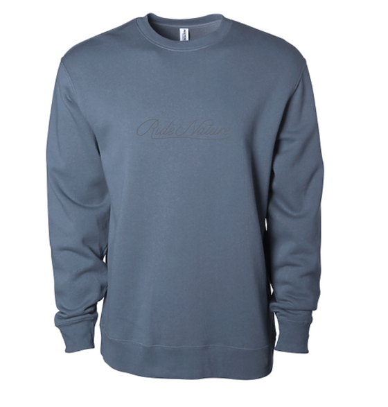 Script Crewneck Storm Blue