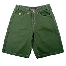  Plaza Denim Hunter Green Contrast Stitch Theories Shorts