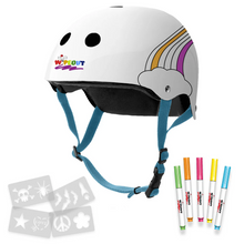  Wipeout Dry Erase Helmet - White Rainbow