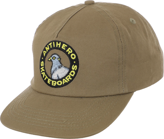 Pigeon Round Anti-Hero Snapback Hat Khaki