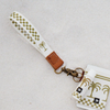 Palm Tree Wrist Lanyard: Green/White